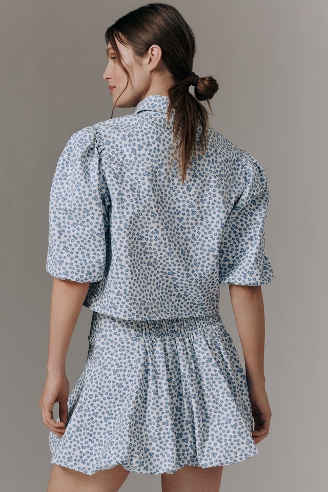 Haut boutonné à manches bouffantes Maeve #1