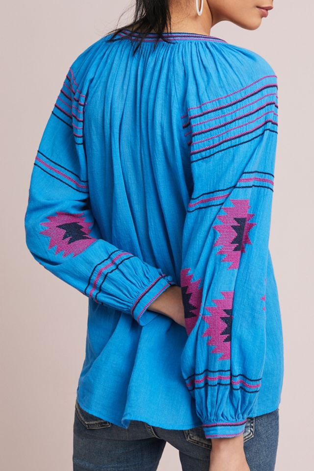 Runaway Embroidered Peasant Top #2