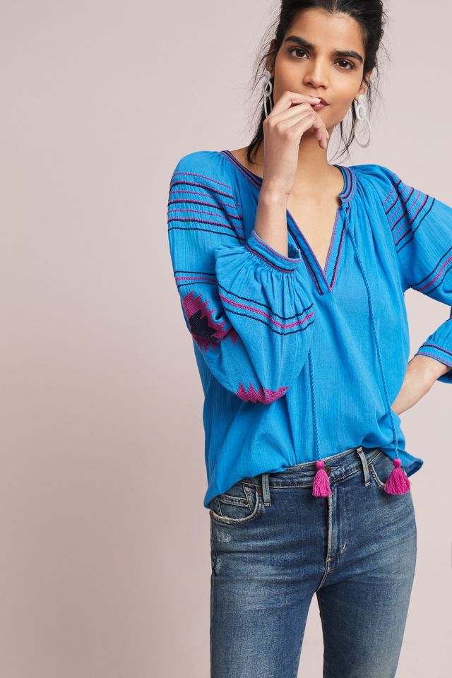 Anthropologie store peasant top