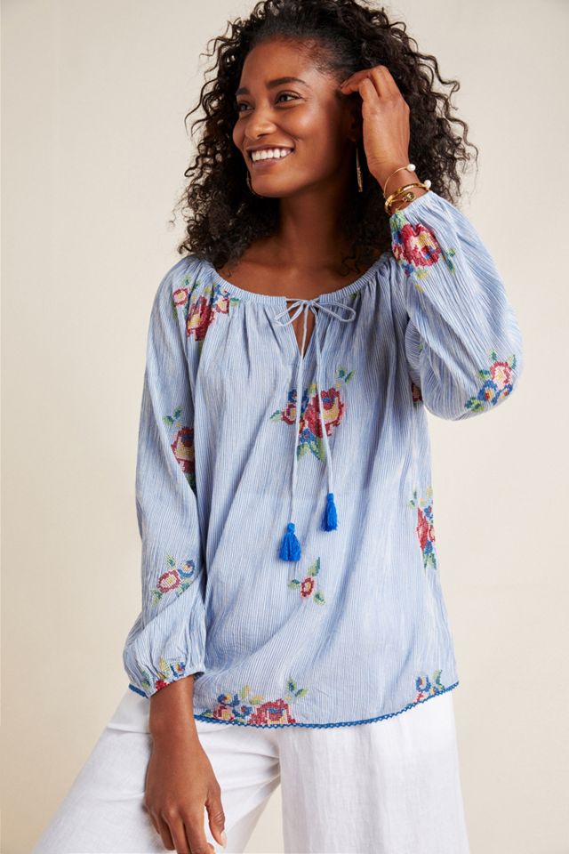 Floral Peasant Blouse | Anthropologie