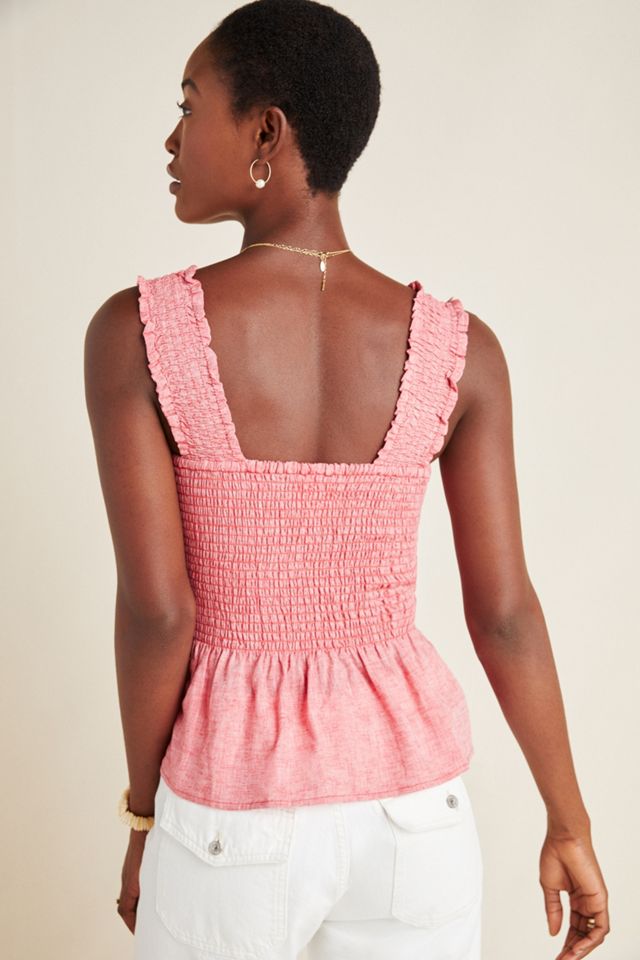 Maeve Schuyler Smocked Peplum Blouse #2