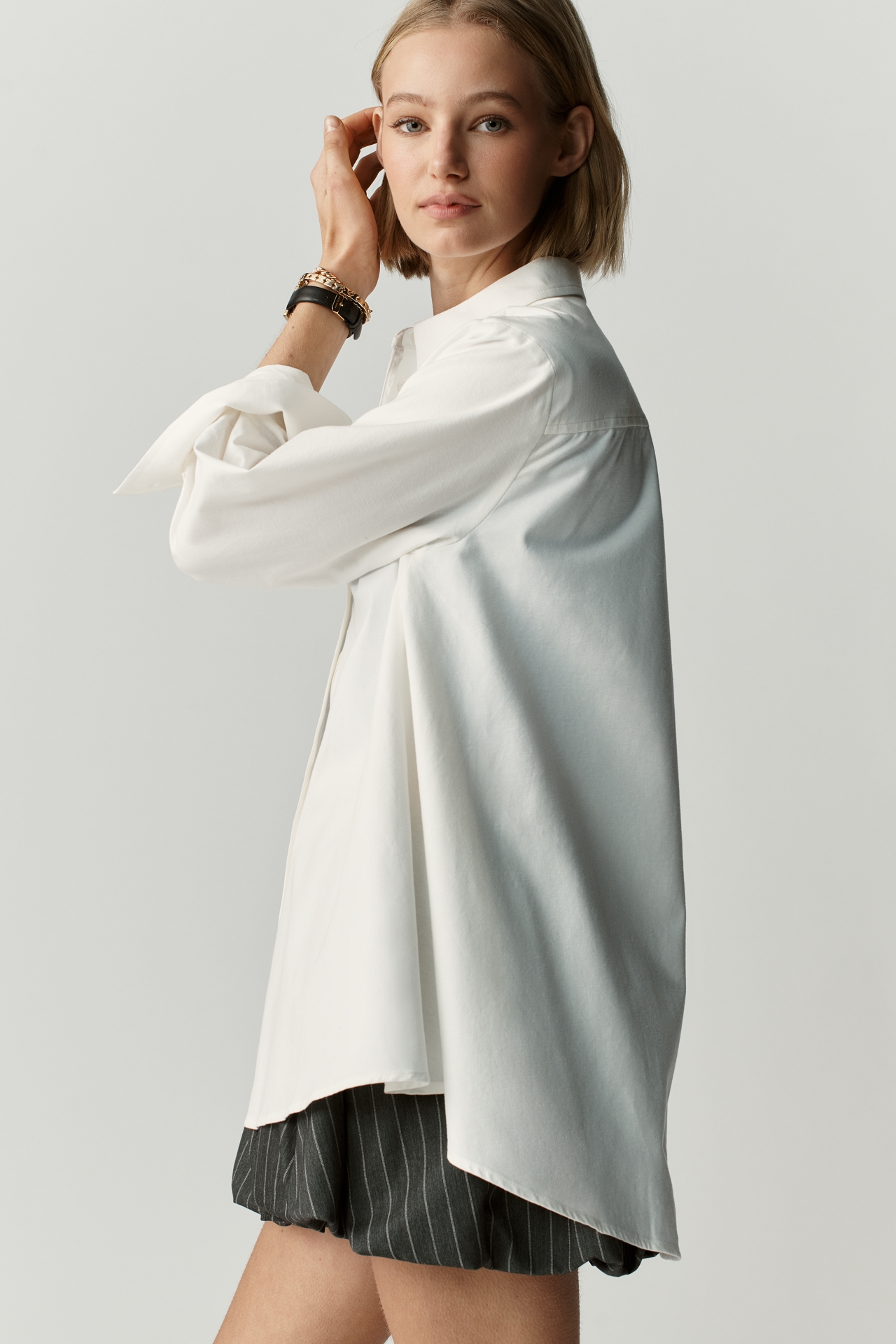Maeve Long-Sleeve Oversized Buttondown Shirt