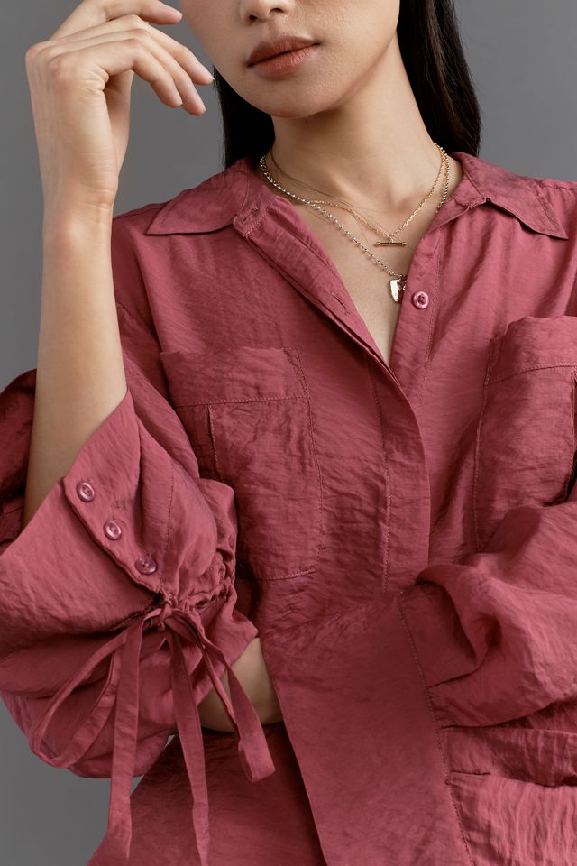 Camicia Trasparente con Maniche Arricciate By Anthropologie #3