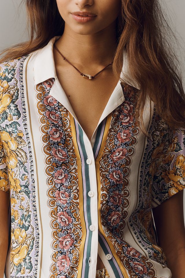 Brenna Short-Sleeve Buttondown Shirt | Anthropologie