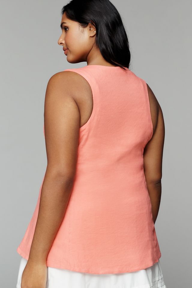 European Linen Stretch Structured Vest #5