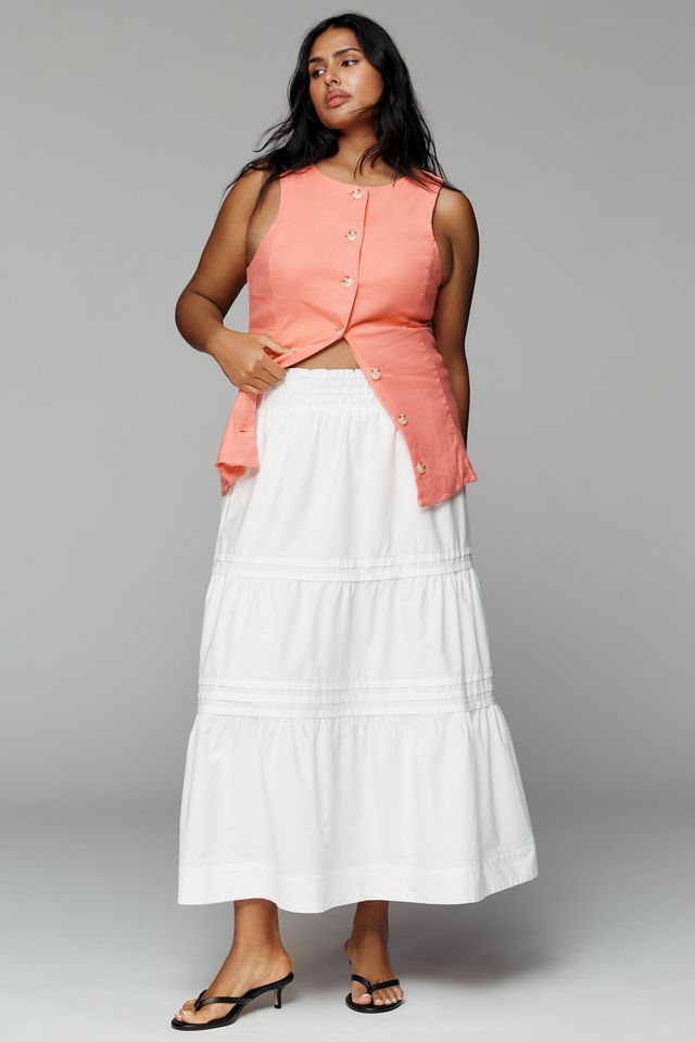 European Linen Stretch Structured Vest #6