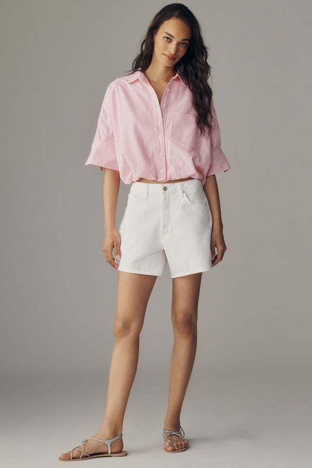 Maeve Mabel Bubble-Hem Oxford Shirt #3