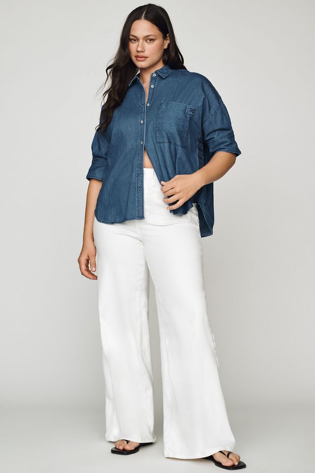 Maeve Mabel Boxy Denim Shirt #8