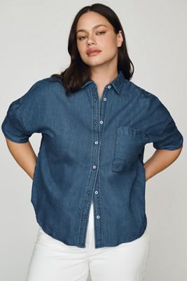 Maeve Mabel Boxy Denim Shirt