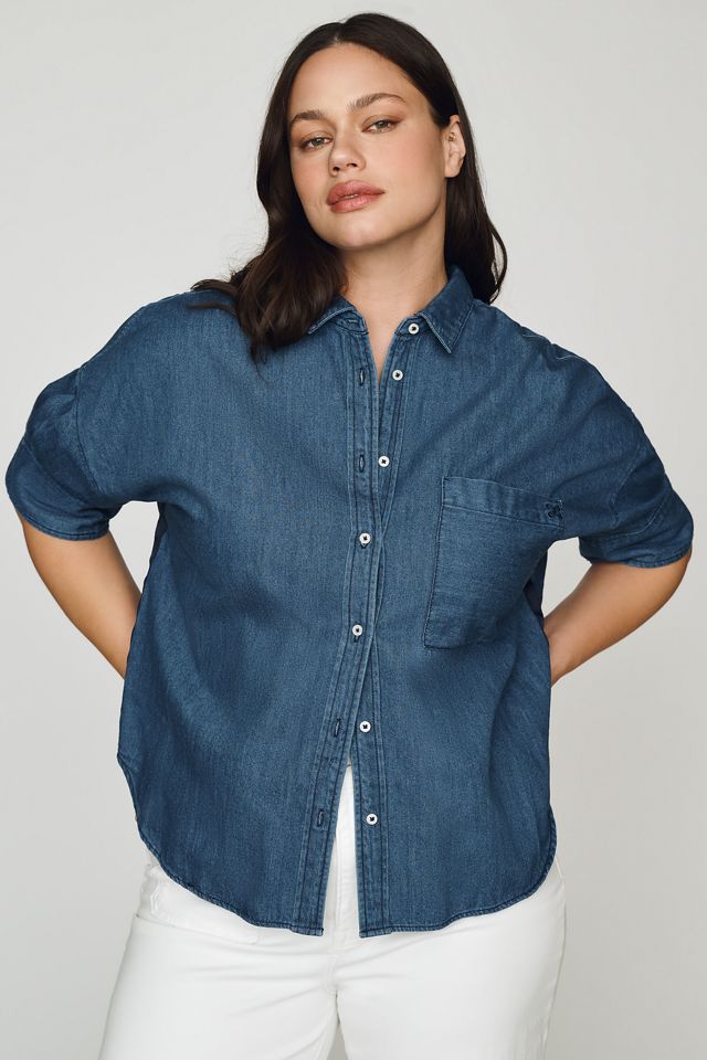 Maeve Mabel Boxy Denim Shirt #5