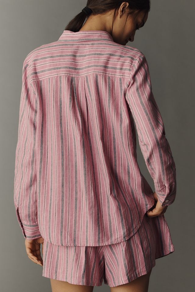 Kate Classic Linen Blend Buttondown Shirt by Maeve #2