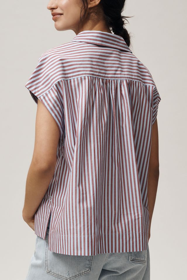 Maeve 100% Cotton Sleeveless Buttondown Shirt #2