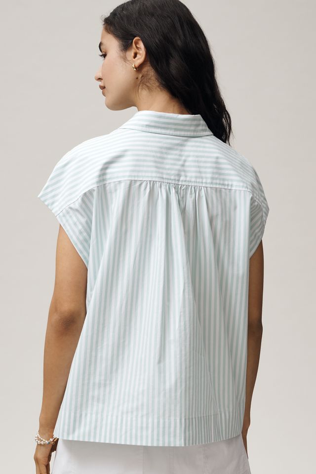 Maeve 100% Cotton Sleeveless Buttondown Shirt #3