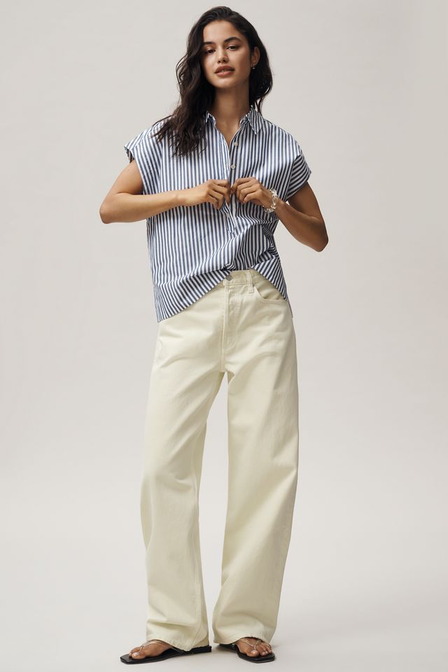Maeve 100% Cotton Sleeveless Buttondown Shirt #3