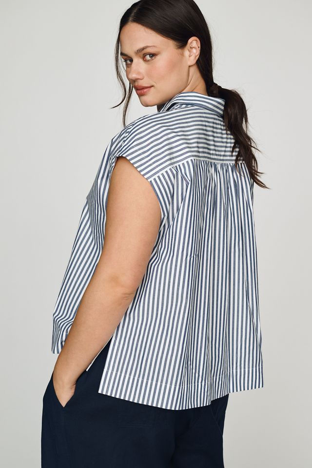 Maeve 100% Cotton Sleeveless Buttondown Shirt #5
