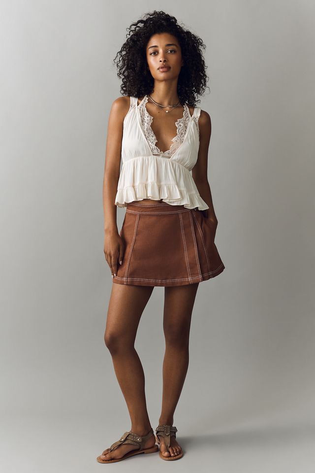 By Anthropologie Lace-Trim Babydoll Blouse | Anthropologie
