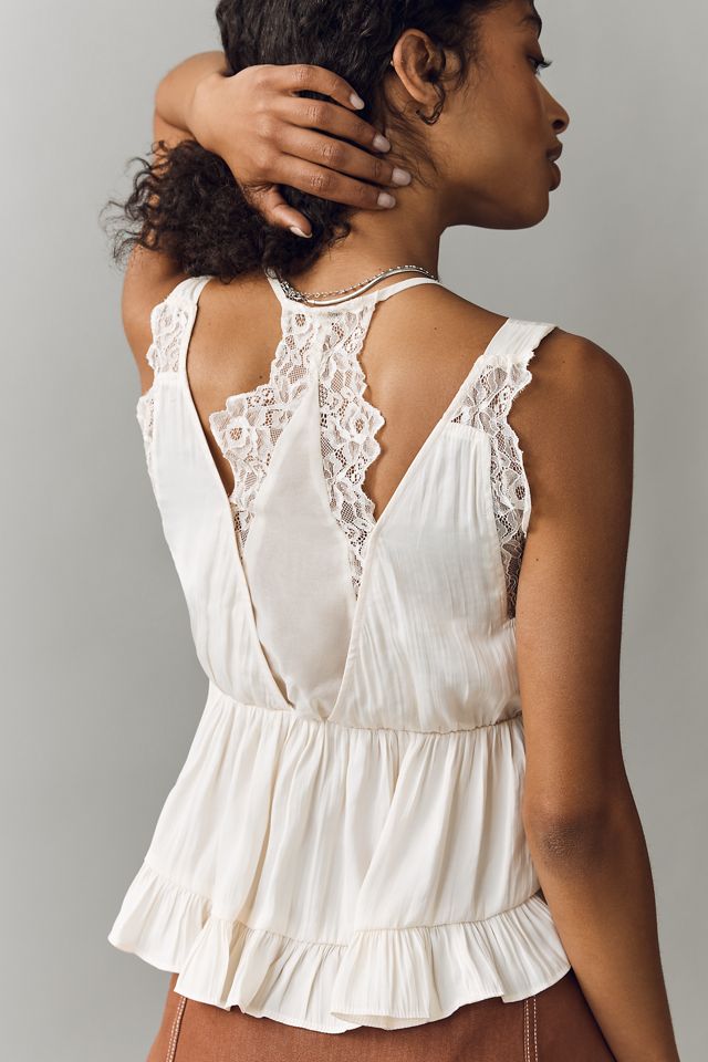 By Anthropologie Lace-Trim Babydoll Blouse | Anthropologie