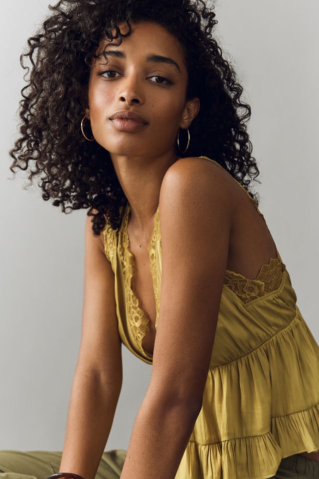 Haut babydoll à bordure en dentelle By Anthropologie #3