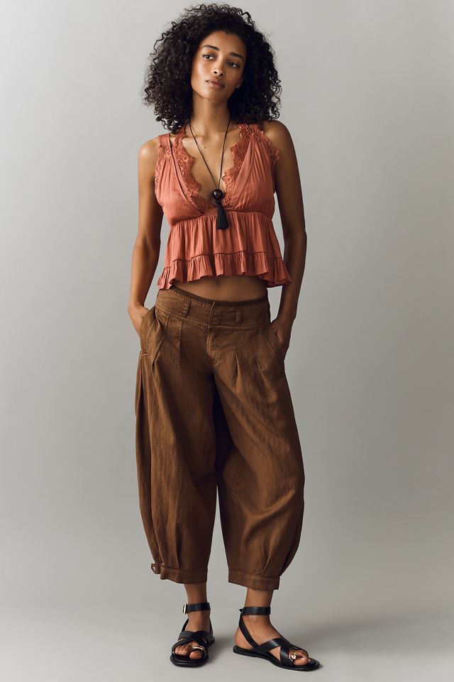 By Anthropologie Top Babydoll con Bordo in Pizzo #2