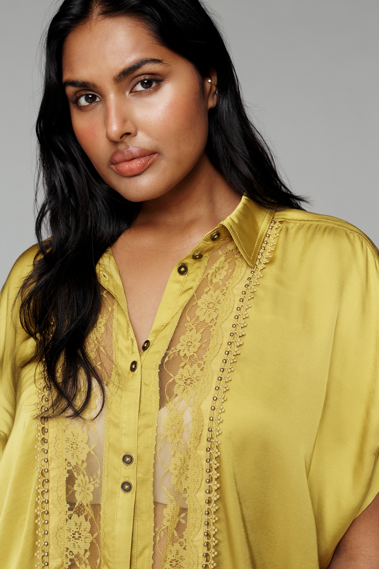 Quincy Lace Short-Sleeve Blouse by Pilcro