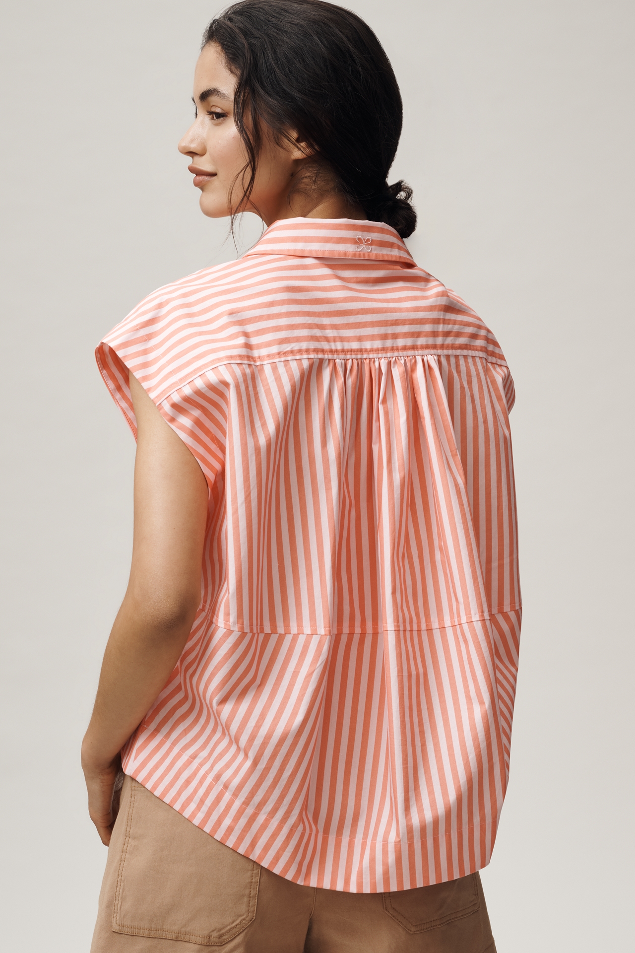 Maeve Cotton Cocoon Muscle Top