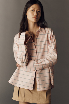 Maeve Oversized Cocoon Buttondown Shirt