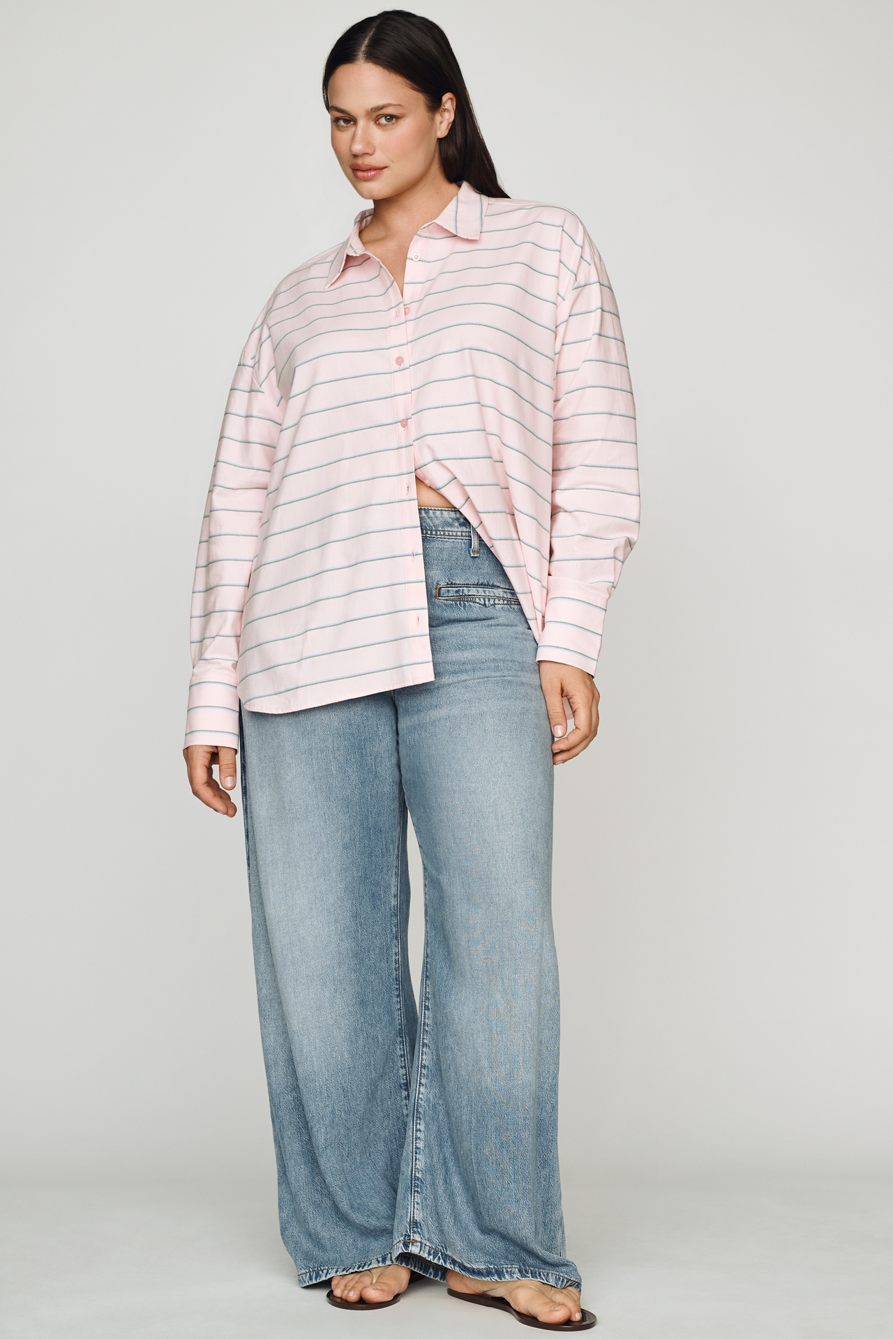 Maeve Oversized Cocoon Buttondown Shirt