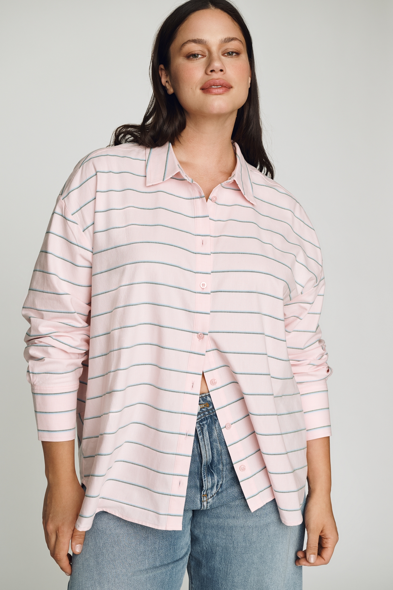 Maeve Oversized Cocoon Buttondown Shirt