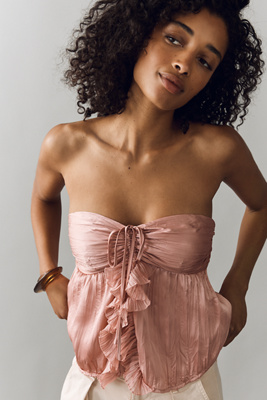 Mariana Tie-Front Strapless Top