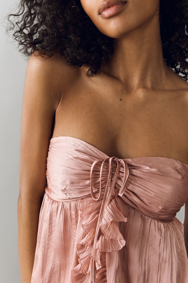Mariana Tie-Front Strapless Top #3