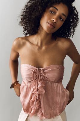 Mariana Tie-Front Strapless Top