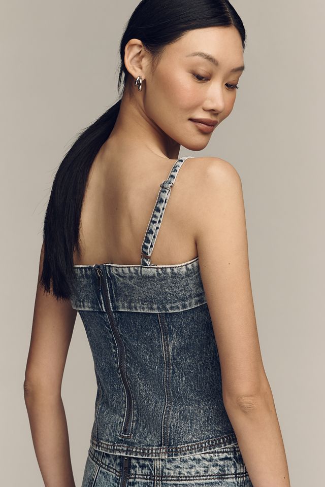 Pilcro Denim Paneled Top #1