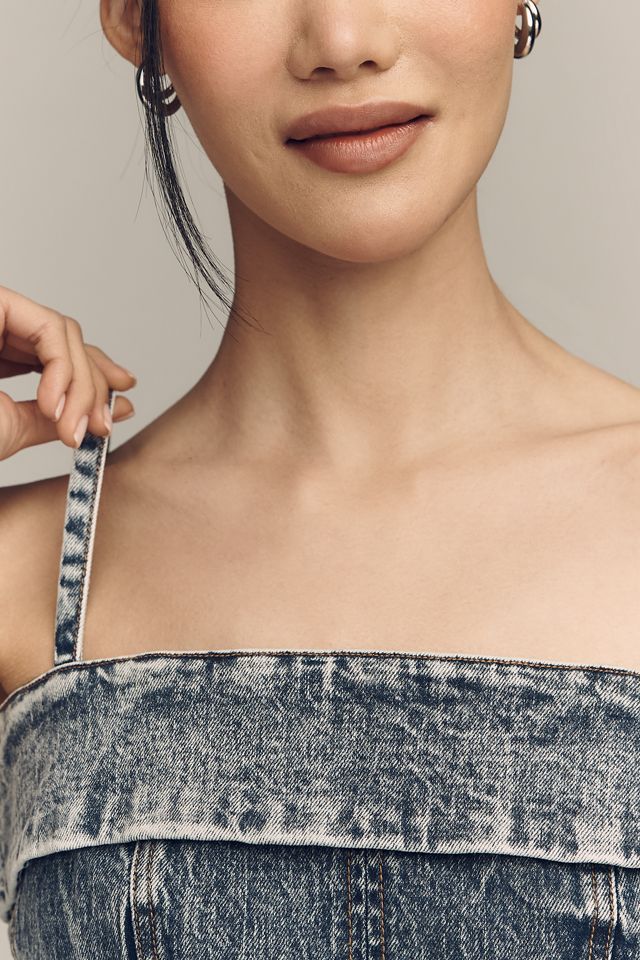 Pilcro Denim Paneled Top #3