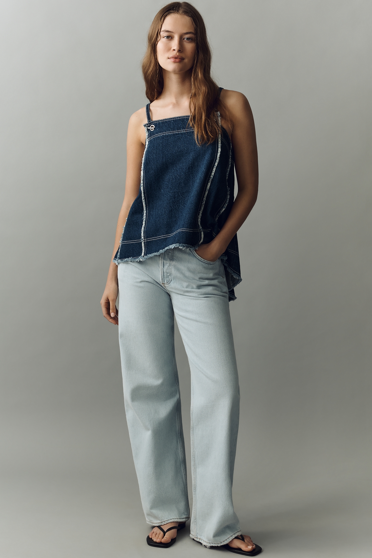 Pilcro Denim Apron Top
