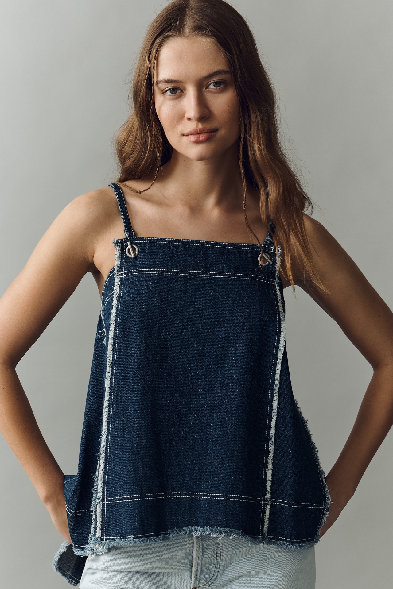 Pilcro Denim Apron Top