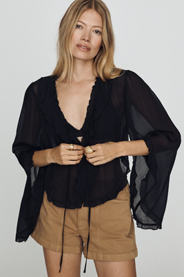 Mariana Tie-Front Blouse