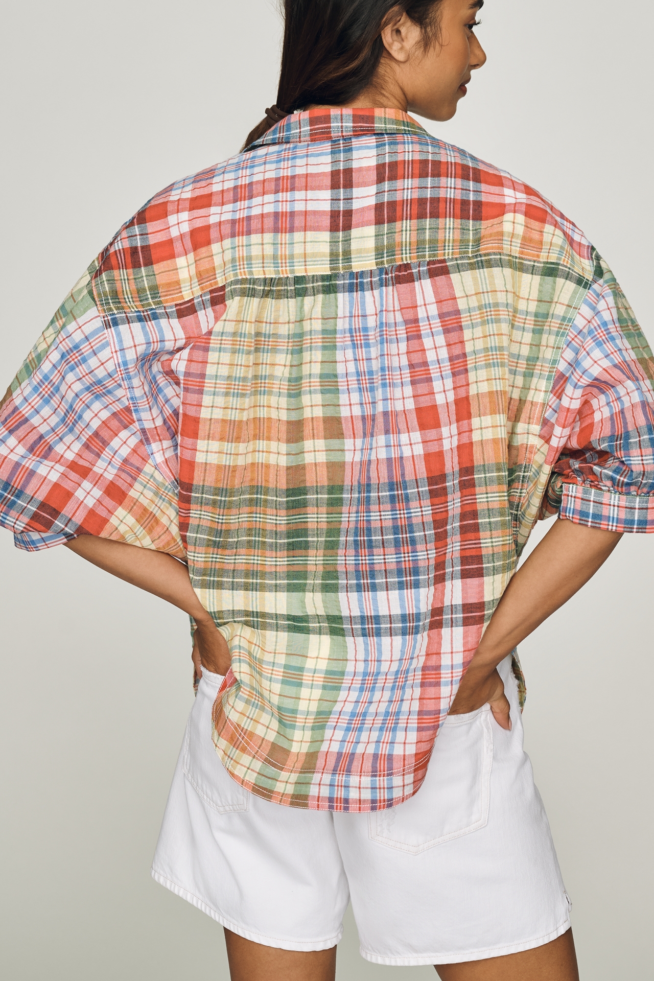 Pilcro Half-Sleeve Batwing Blouse
