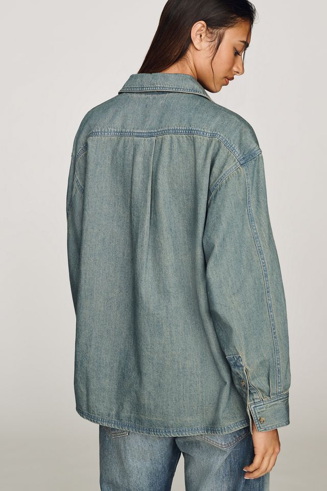 Pilcro Cotton Denim Buttondown Shirt #1