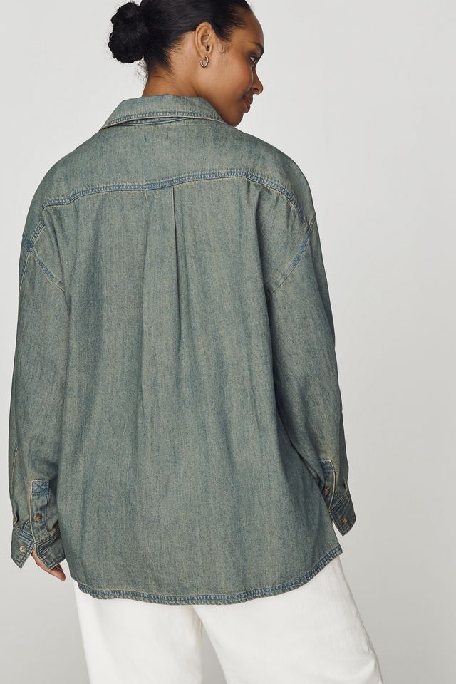 Pilcro Cotton Denim Buttondown Shirt #7