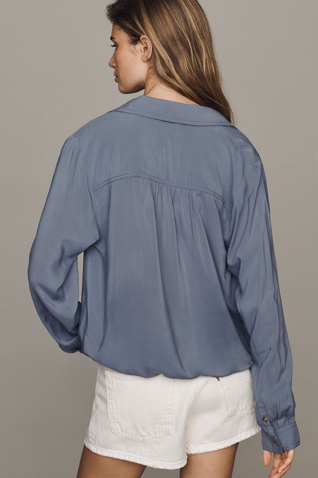 Pilcro Cowl-Neck Long-Sleeve Blouse #1
