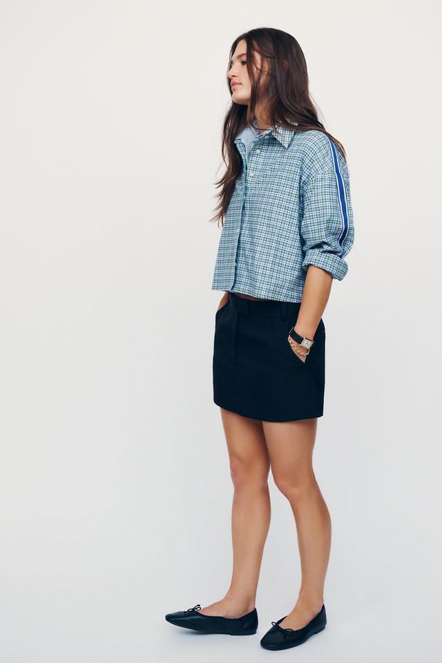 Maeve Cropped Buttondown Shirt #2