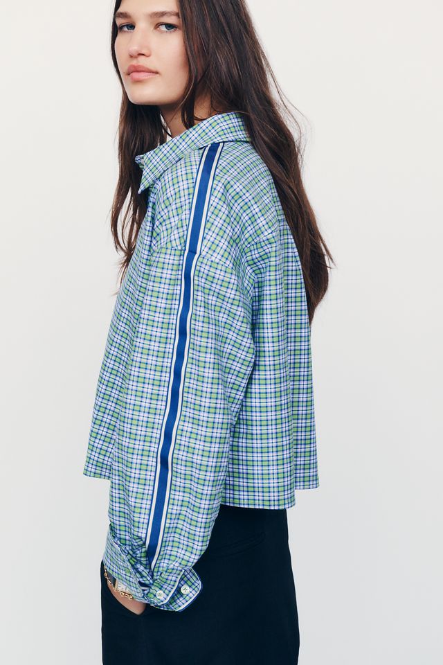 Maeve Cropped Buttondown Shirt #3