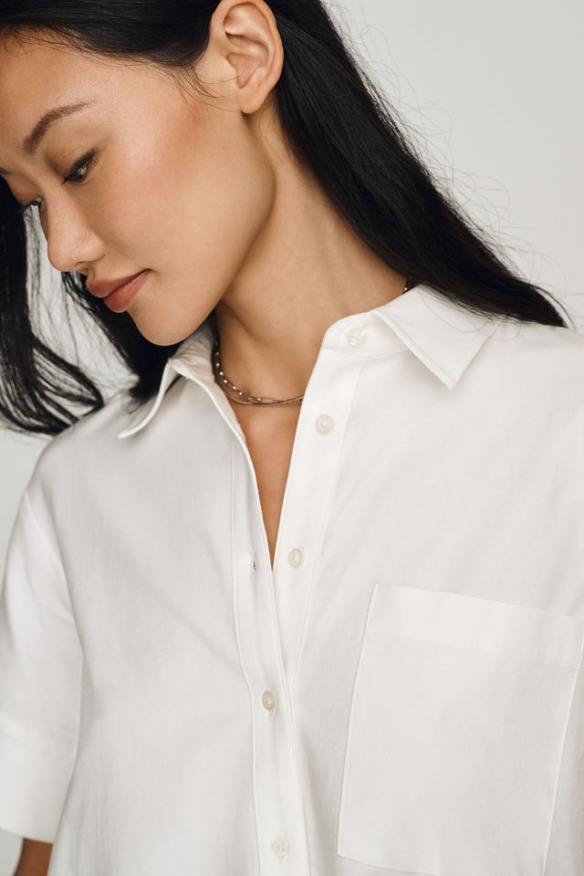 Maeve Short-Sleeve Yoke Shirt #3