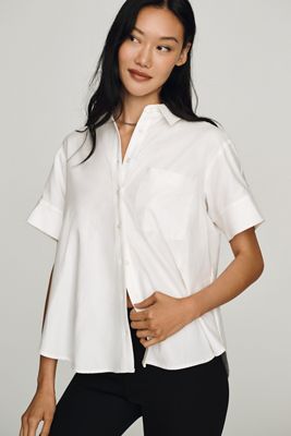Maeve Short-Sleeve Yoke Shirt