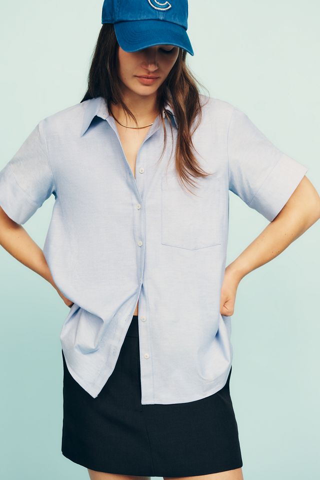 Maeve Short-Sleeve Yoke Shirt #1