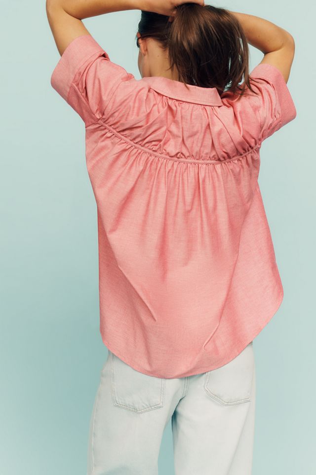 Maeve Short-Sleeve Yoke Shirt #1