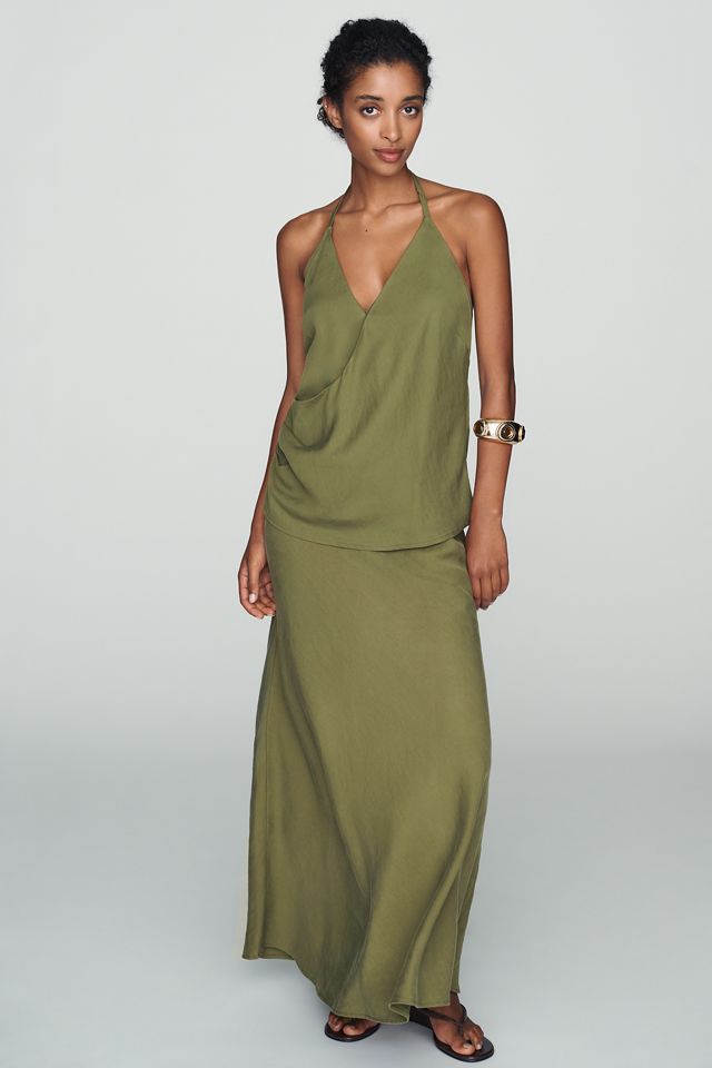 By Anthropologie Bias Wrap Halter Top #1