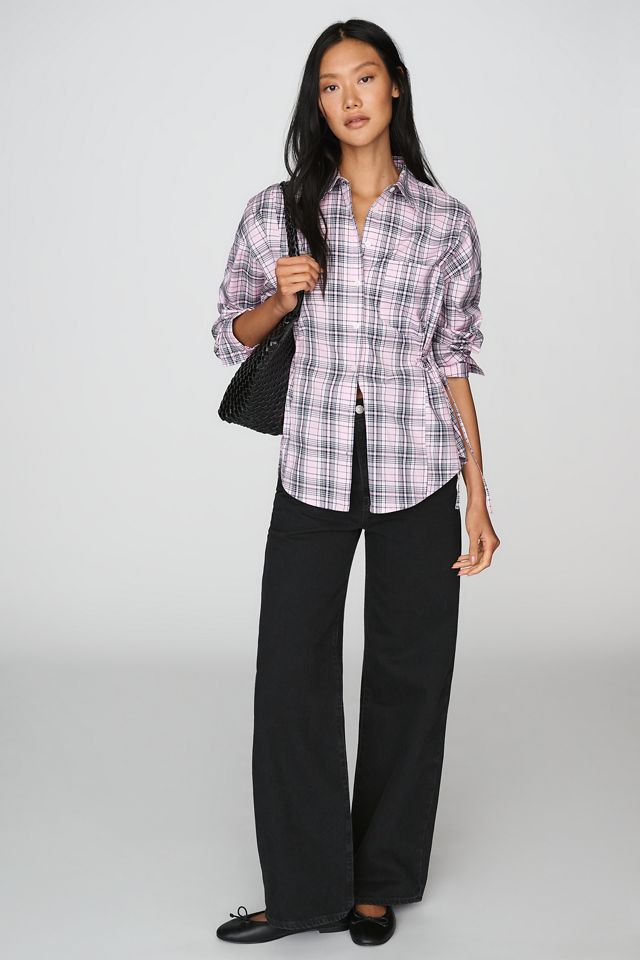 Maeve Poplin Tie-Waist Buttondown Shirt #1