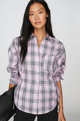 Maeve Poplin Tie-Waist Buttondown Shirt