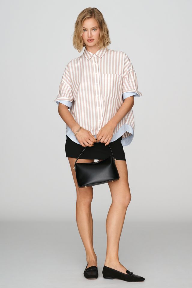 La Camisa Oxford Cuadrada con Ribete de Contraste Mabel de Maeve #1